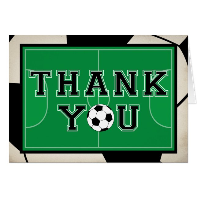 Soccer Thank You Cards (Front Horizontal)