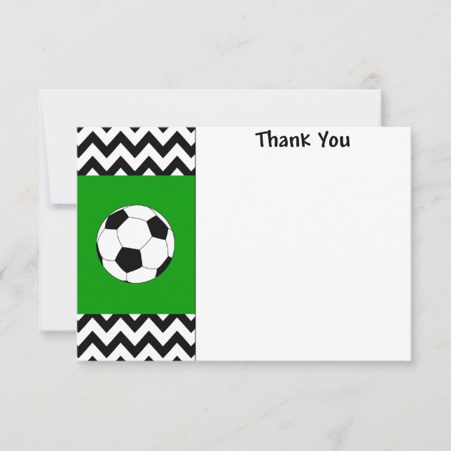 Soccer Thank you note cards (Front)