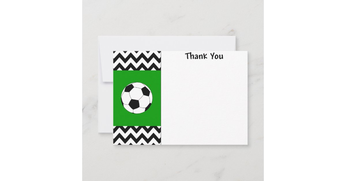 Soccer Thank You Note Cards Zazzle