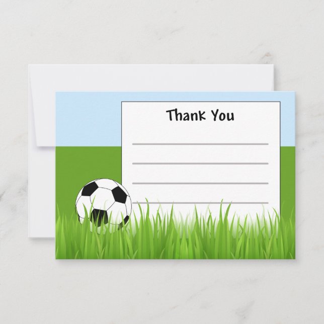 Soccer Thank you note cards (Front)