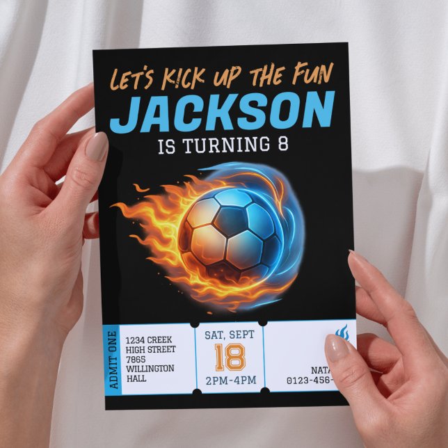 Soccer Theme Birthday Party Athlete Birthday  Invitation (Creator Uploaded)