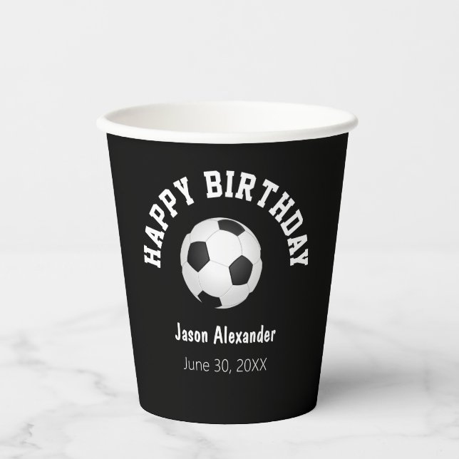 Soccer Theme Birthday Party Cups Tableware (Front)