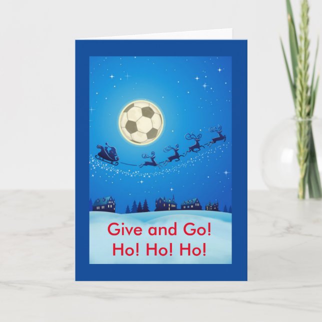 Soccer Theme Christmas Card (Front)