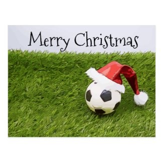 Soccer theme Christmas Card