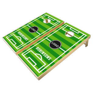 Soccer Theme & Custom Images Cornhole Set