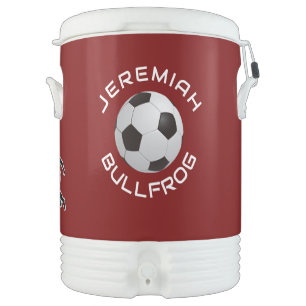 Soccer theme for Personal or Team Beverage Cooler
