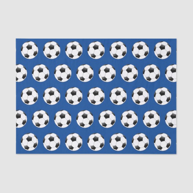Soccer Theme Gift TissueBlue Tissue Paper (Front)