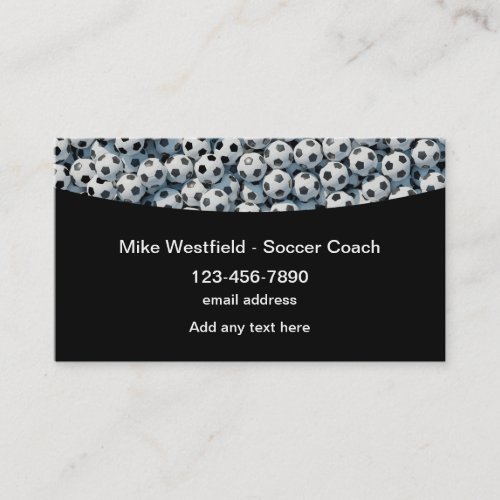 Soccer Theme Soccer Ball Business Cards