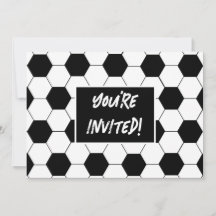 Soccer Themed Birthday Party Invite
