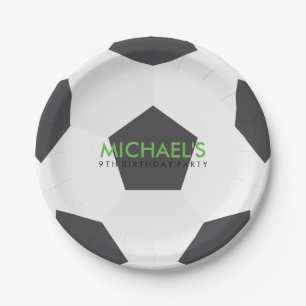 Soccer Themed Birthday Party Paper Plates