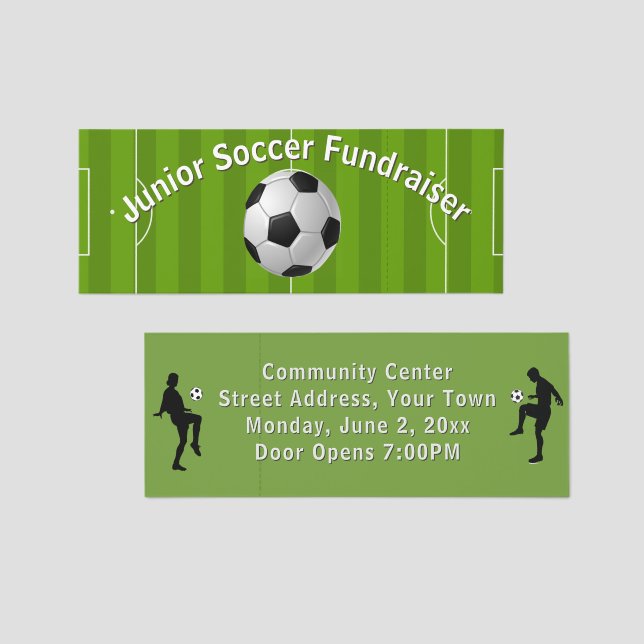 Soccer Themed Event Ticket (Front/Back)
