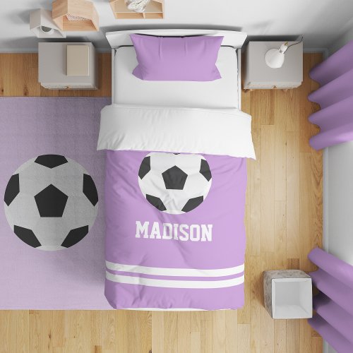 Soccer Themed Personalized Duvet Cover