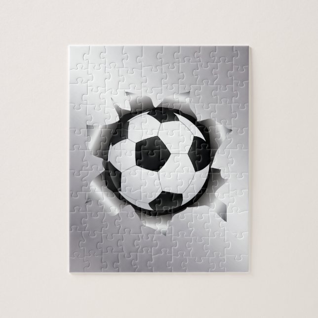 soccer thru metal sheet jigsaw puzzle (Vertical)
