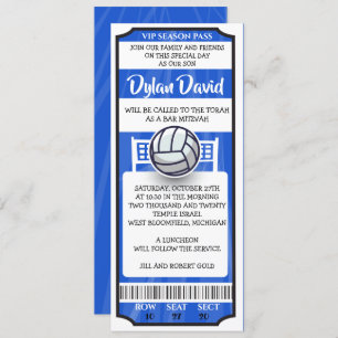 SOCCER TICKET Bar Bat Mitzvah Invitation