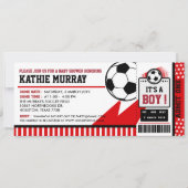 Soccer Ticket Pass Baby Shower Invitation (Front)
