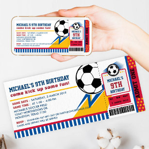 2.5×6 Atlanta Falcons Ticket Style Sports Party Invitations – Sports Invites