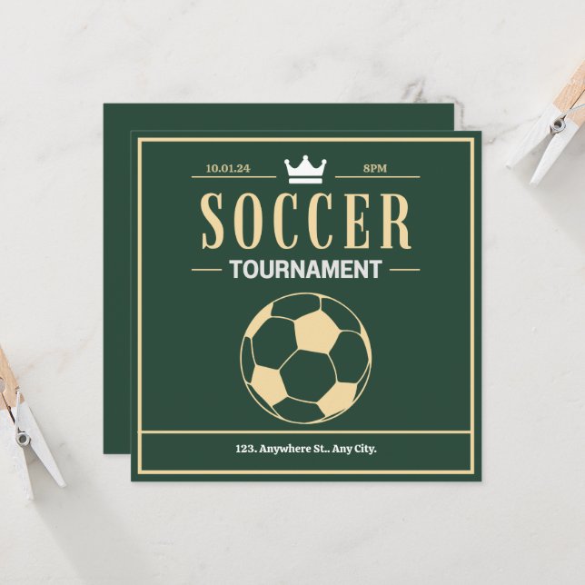 soccer tournament invitation (Front/Back In Situ)