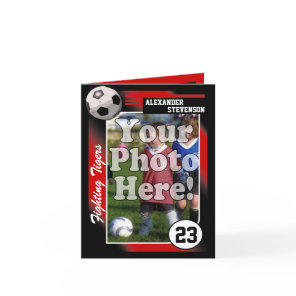 Soccer Trading Card, Custom Color & Size See Below Card