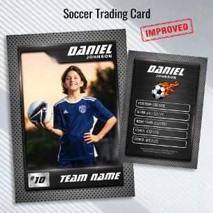 Soccer Trading Card, Graphite Sports Card 