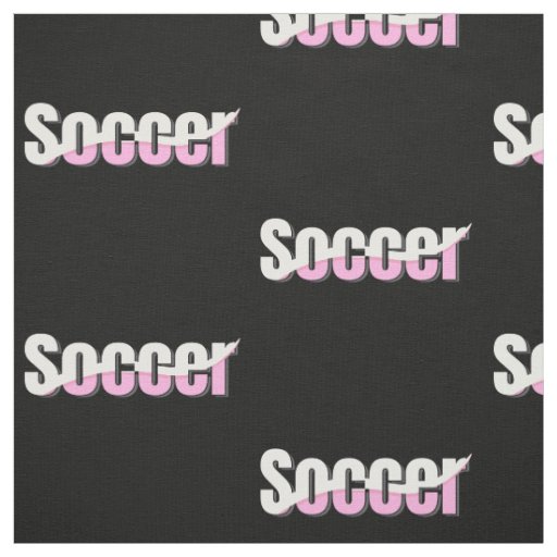 Soccer Typography Modern Art Abstract Swish Fabric