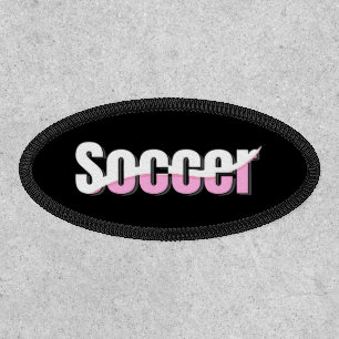 Soccer Typography Modern Art Abstract Swish Patch