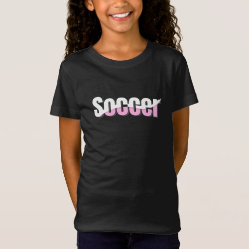 Soccer Typography Modern Art Abstract Swish T_Shirt
