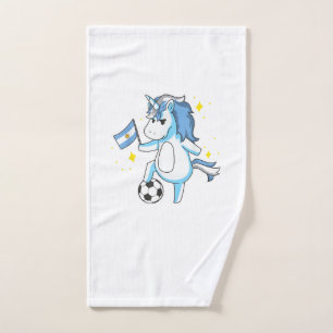 Soccer Unicorn Argentina Jersey Design Argentinian Hand Towel