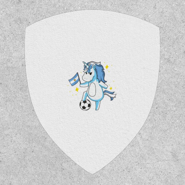 Soccer Unicorn Argentina Jersey Design Argentinian Patch (Front)