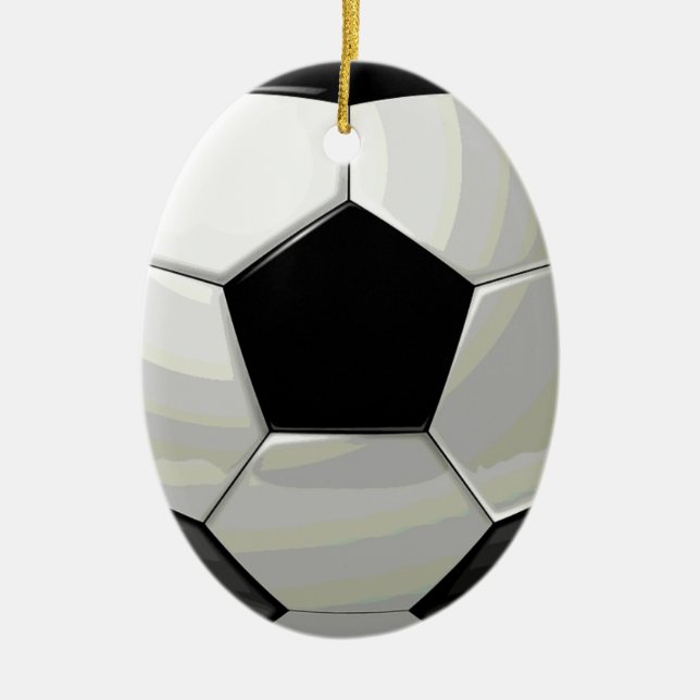 Soccer Unique Artwork Ceramic Ornament (Front)