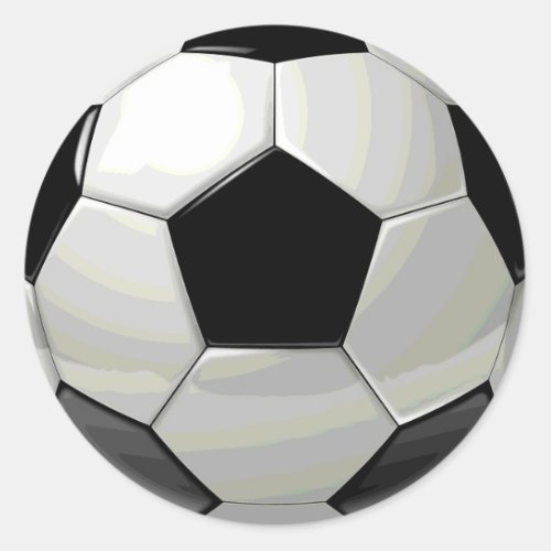 Soccer Unique Artwork Classic Round Sticker