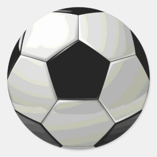 Soccer Unique Artwork Classic Round Sticker