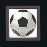Soccer Unique Artwork Jewelry Box<br><div class="desc">Popular American and International Game Artworks - I Love This Game. Popular Sports - Soccer Game Ball Image.</div>