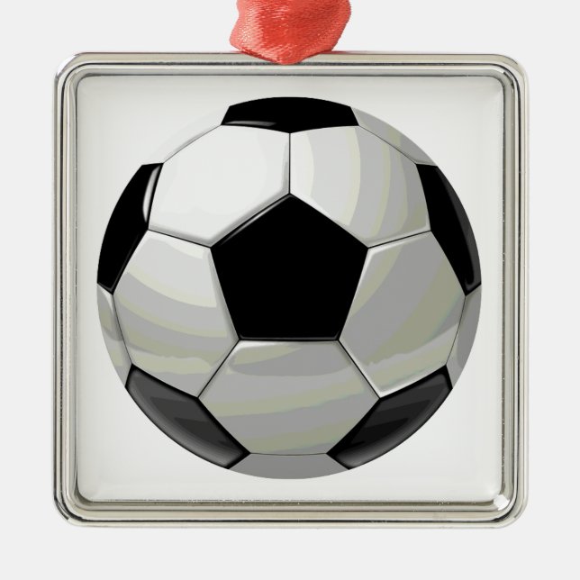 Soccer Unique Artwork Metal Ornament (Front)