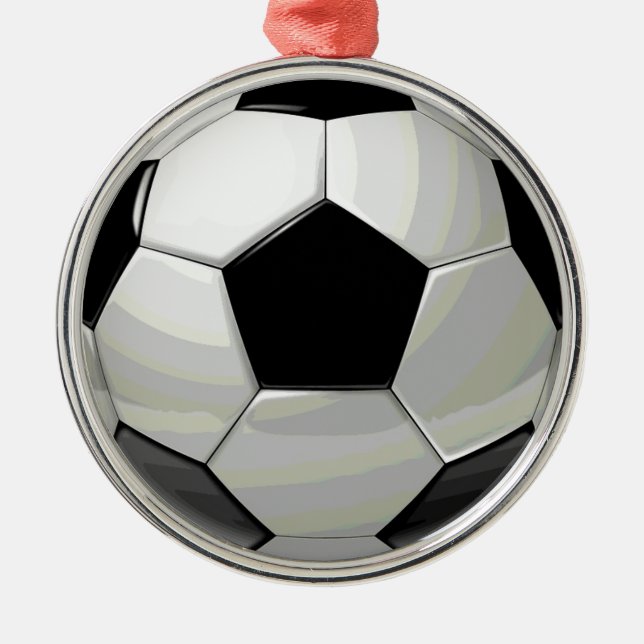 Soccer Unique Artwork Metal Ornament (Front)