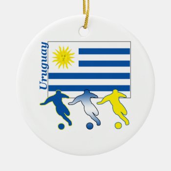 Soccer Uruguay Ceramic Ornament by nitsupak at Zazzle