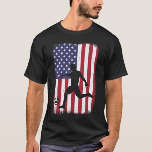 Soccer USA Flag T_Shirt