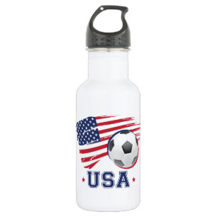Soccer USA Stainless Steel Water Bottle