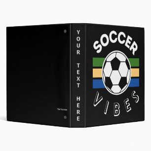 Soccer Vibes 3 Ring Binder