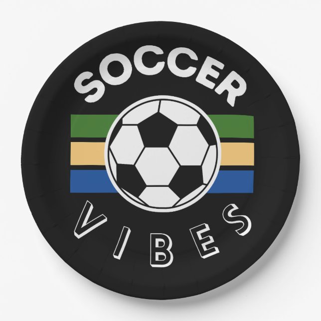 Soccer Vibes Paper Plates (Front)