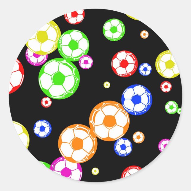 Soccer Wallpaper Classic Round Sticker (Front)