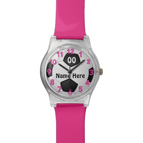 Soccer Watch for Girls with NAME and NUMBER