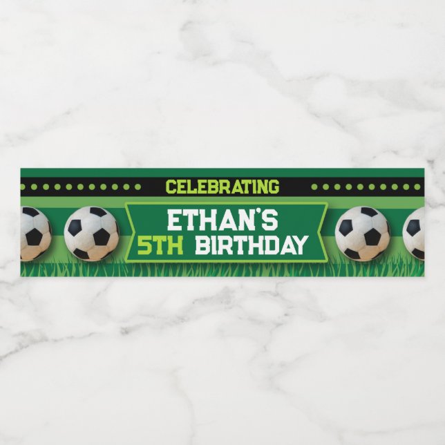 Soccer Water Bottle Label (Single Label)