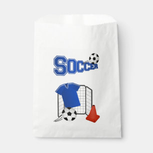 Soccer - White Favor Bags