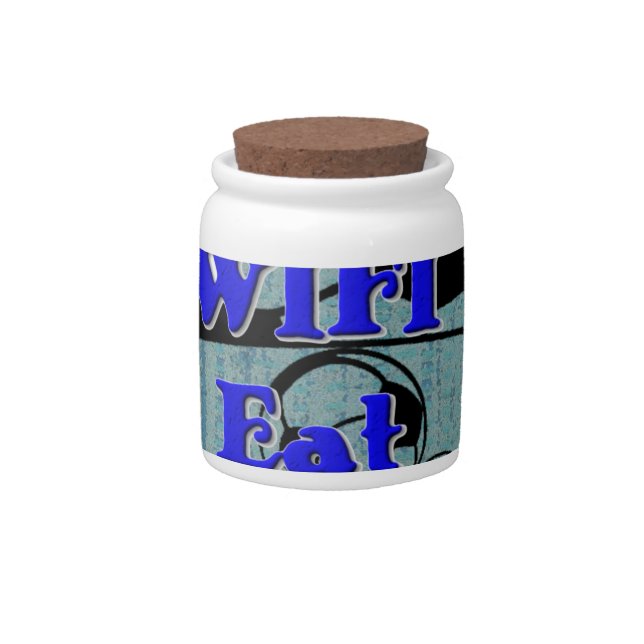 Soccer WIFI Eat Dream – Fun Sports Art Print Candy Jar (Front)