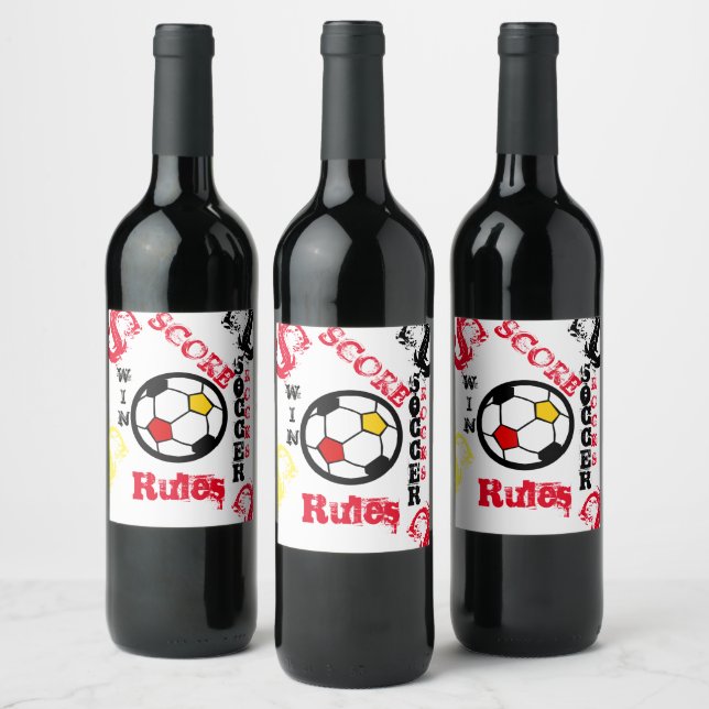 SOCCER WINE LABEL (Bottles)