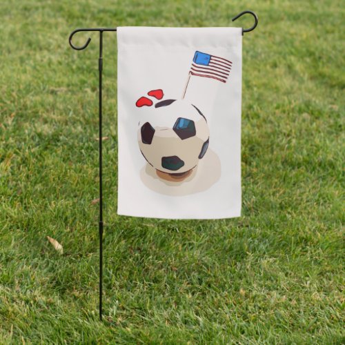 Soccer with flag of America USA