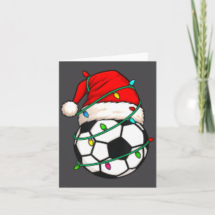 Soccer With Santa Hat Funny Christmas Xmas Gift  Card
