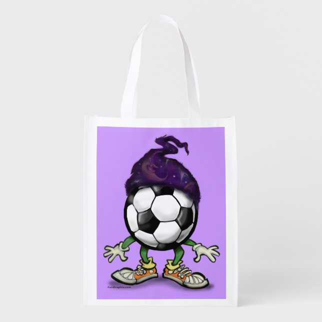 Soccer Wiz Reusable Grocery Bag (Front)
