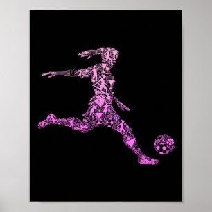 Soccer Women Girl Youth Player Poster