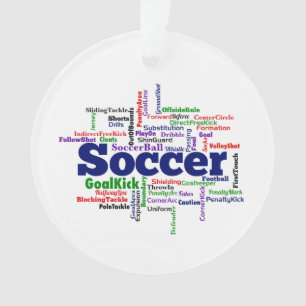Soccer Word Cloud Ornament